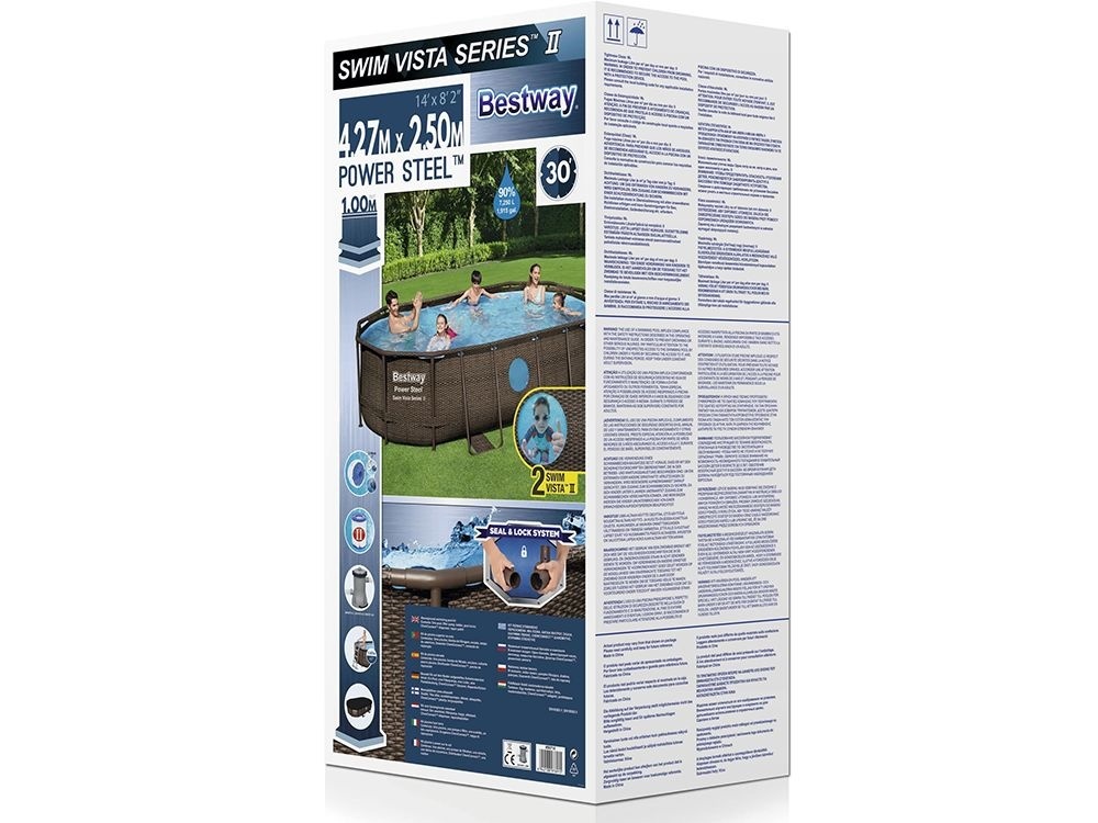 Bestway Levant Rotan-look zwembad 427 x 250 x 100 - complete set