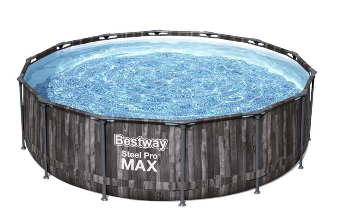 Bestway Steel Pro Max 427 x 107 cm met pomp - Wood-look