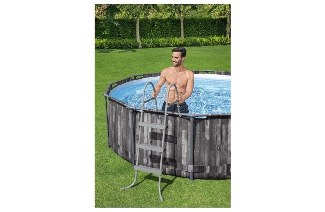 Bestway Steel Pro Max 427 x 107 cm met pomp - Wood-look
