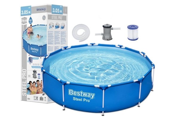 Bestway Steel Pro opzetzwembad 305 x 76 cm + pomp – Blauw