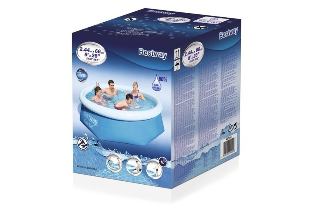 Bestway Fast Set opblaaszwembad 244 x 66 cm