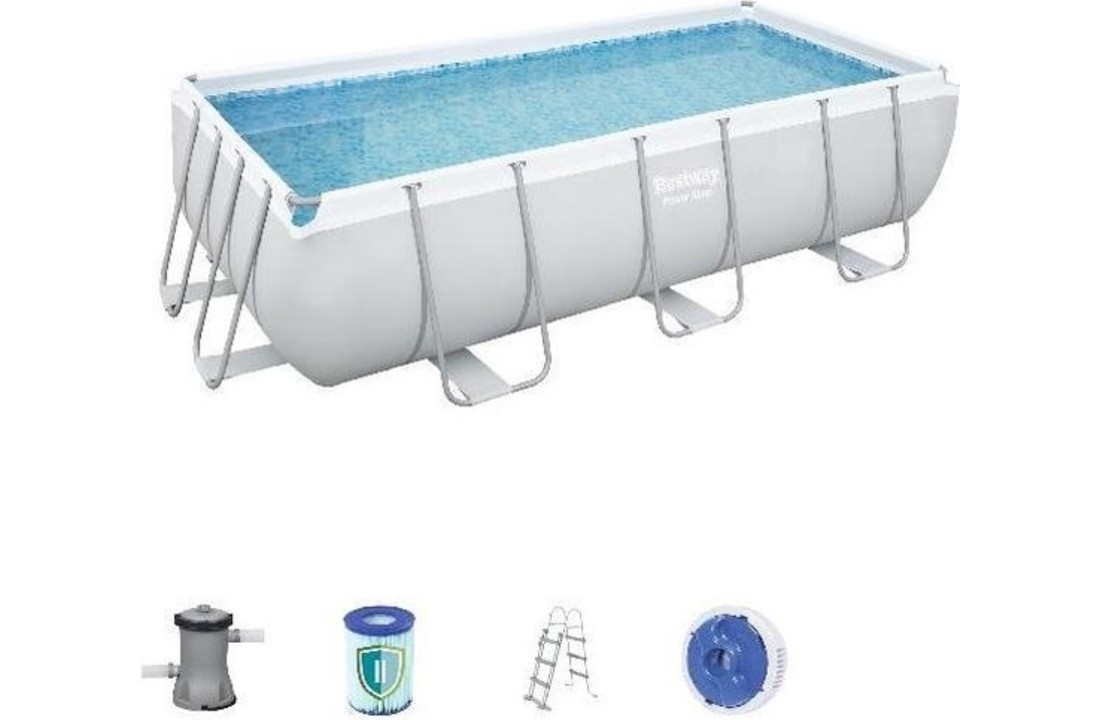 Bestway power steel zwembad 404 x 201 x 100 cm met pomp - complete set