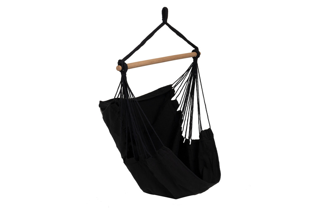 Hangstoel Braziliaanse stijl - zwart - tot 150 kg