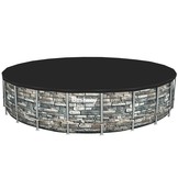 Bestway Power Steel zwembad 671 x 132 cm - Steen-look - complete set