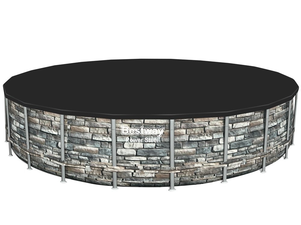 Bestway Power Steel zwembad 671 x 132 cm - Steen-look - complete set