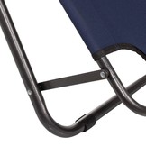 Ligstoel tuinstoel verstelbaar met hoofdsteun - marineblauw