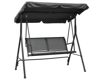 Schommelbank tuinschommel 2-zits - 140 x 110 x 153 - grijs