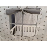 Speeltent voor 160 x 80 cm huisbed - met klamboe raam en sterren motief