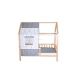 Speeltent voor 160 x 80 cm huisbed - met klamboe raam en sterren motief