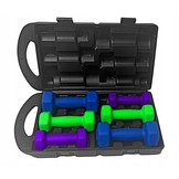 Dumbell combinatie set 10 kg totaal - met koffer