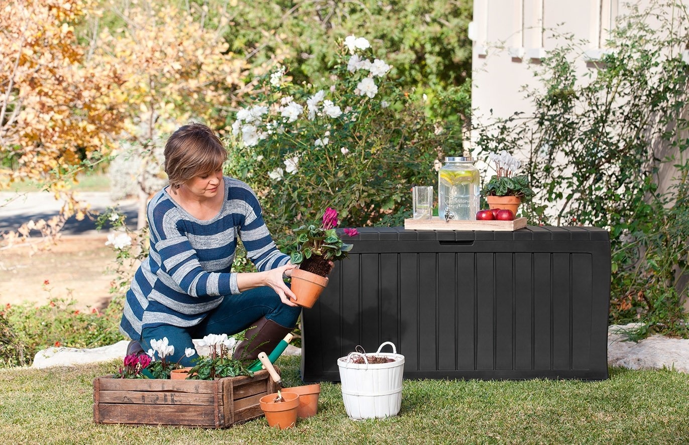 Tuin opbergbox 270 Liter - 117x45x57 cm - Antraciet