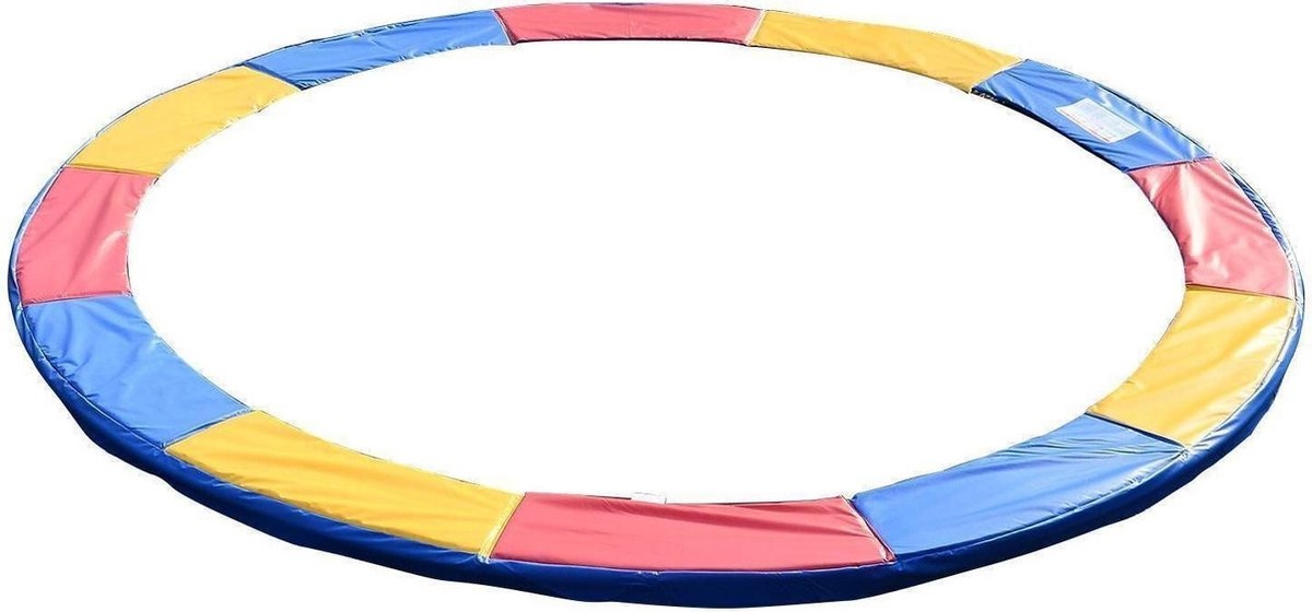 Trampoline rand multi-gekleurd 305 cm diameter regenboog