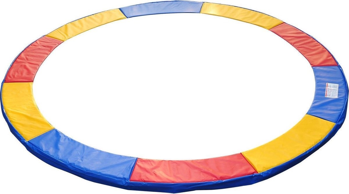 Trampoline rand multi-gekleurd 305 cm diameter regenboog