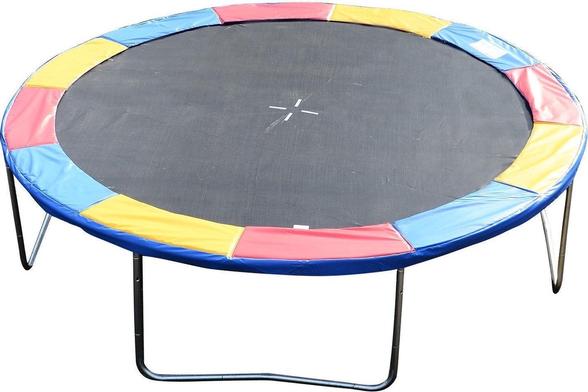 Trampoline rand multi-gekleurd 305 cm diameter regenboog