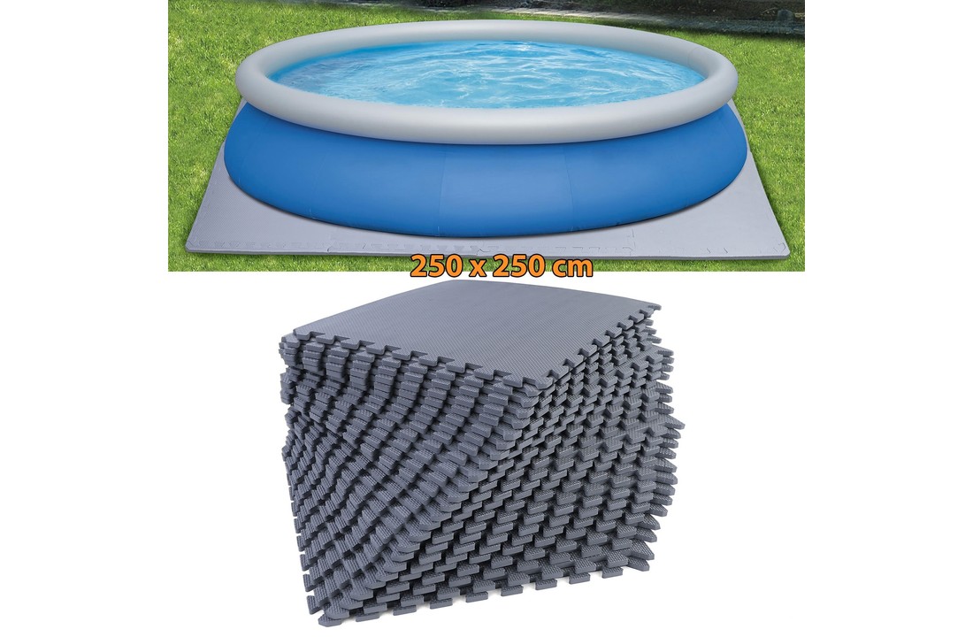 RAMROXX zwembad vloertegels 50 x 50 cm grijs - 25 stuks