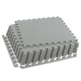 Sportvloer fitnessapparatuur - 50 x 50 cm - 8 stuks - grijs