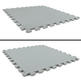 Sportvloer fitnessapparatuur - 50 x 50 cm - 8 stuks - grijs