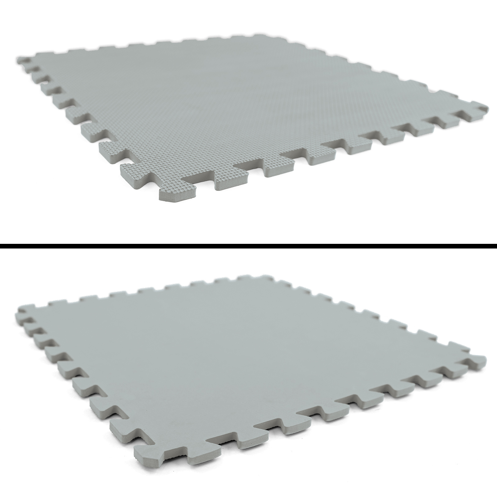 Sportvloer fitnessapparatuur - 50 x 50 cm - 8 stuks - grijs