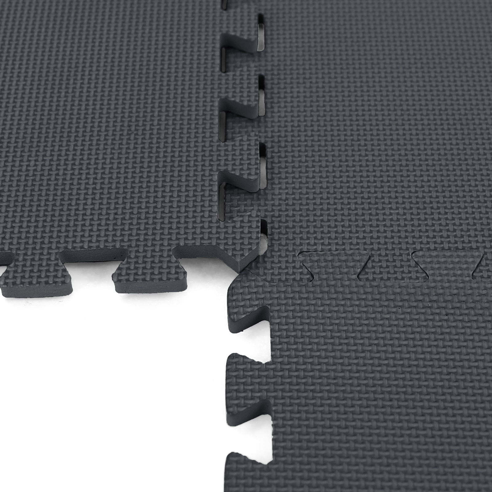 Sportvloer fitnessapparatuur - 50 x 50 cm - 8 stuks - zwart