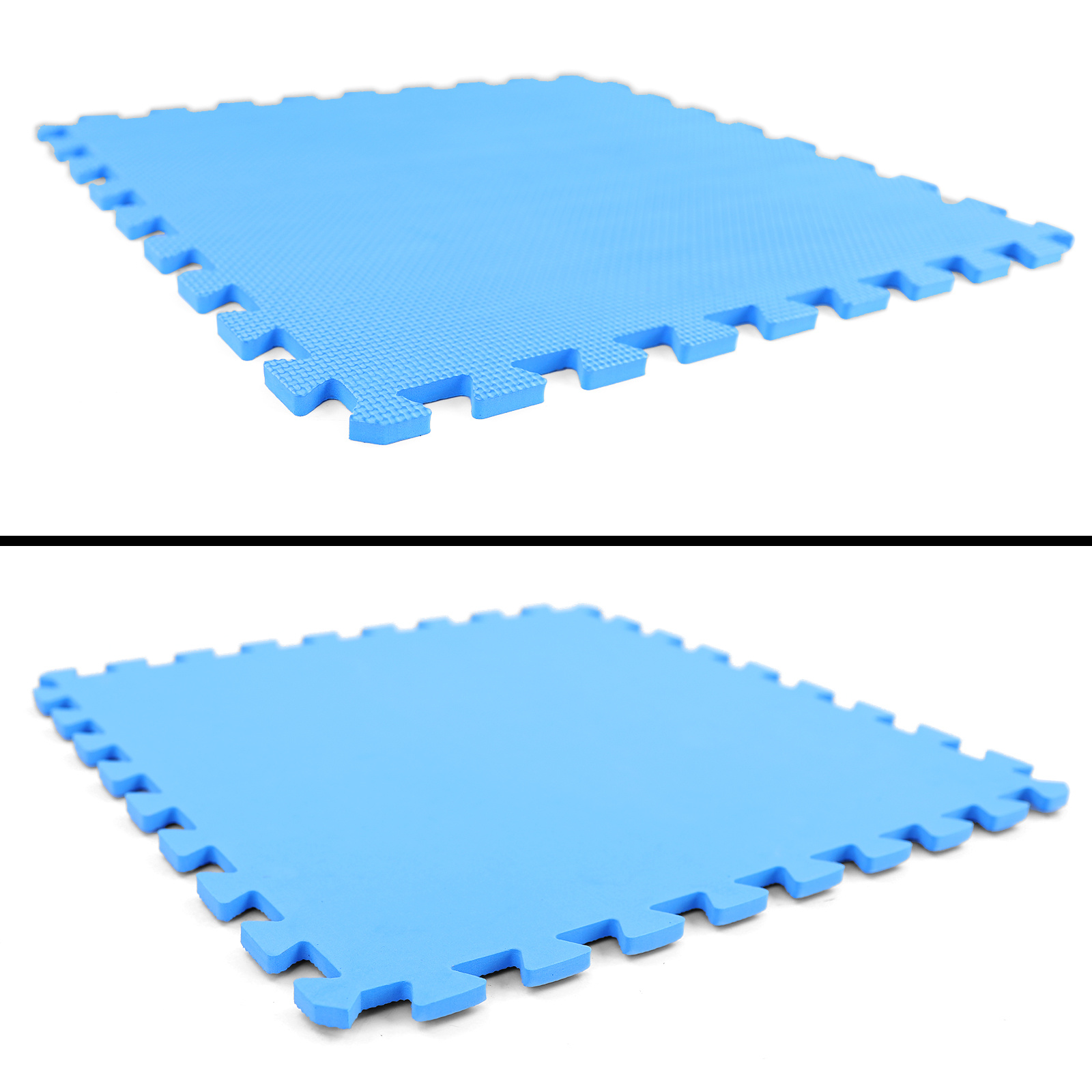 Sportvloer fitnessapparatuur - 50 x 50 cm - 8 stuks - blauw