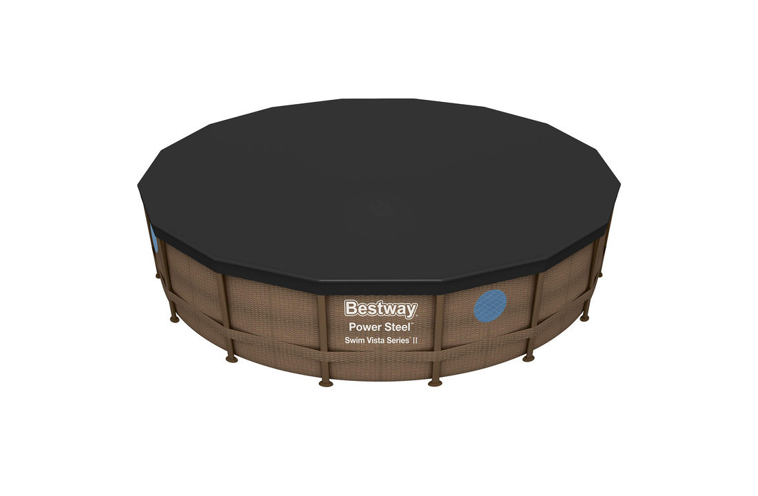 Bestway Steel Pro zwembad 488 x 122 cm Rattan-look - complete set