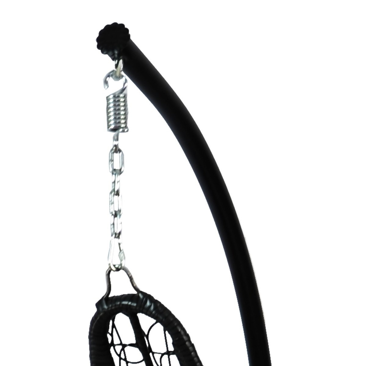 Hangstoel grijs met standaard - met kussen en hoofdsteun - tot 130 kg