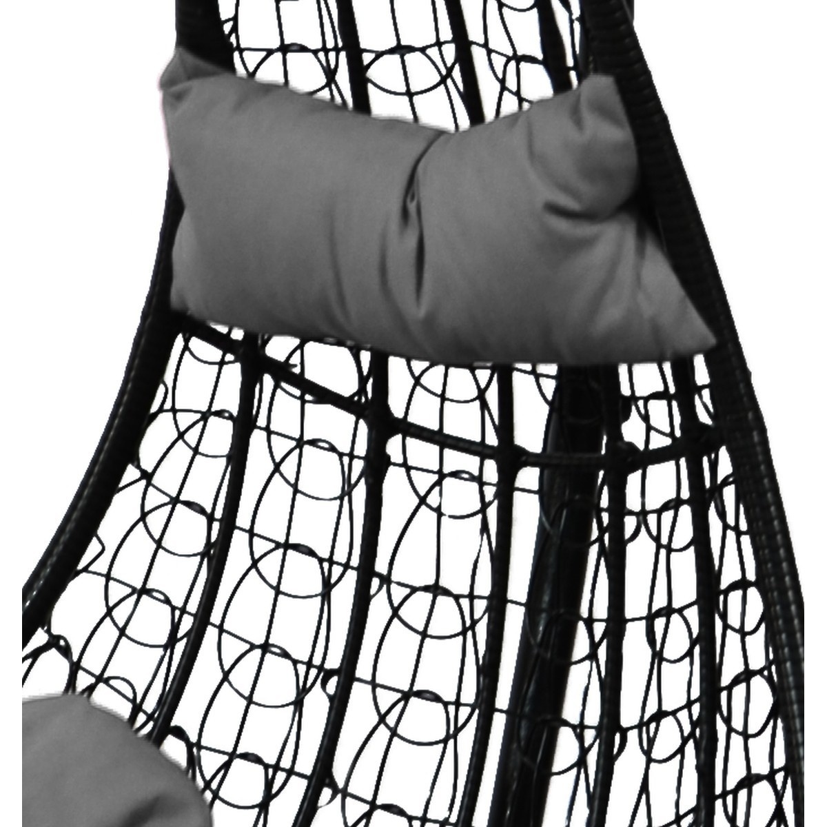 Hangstoel grijs met standaard - met kussen en hoofdsteun - tot 130 kg