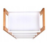 Boekenkast wit - 4 schappen schuin - 36,5 x 34,5 x 98 cm