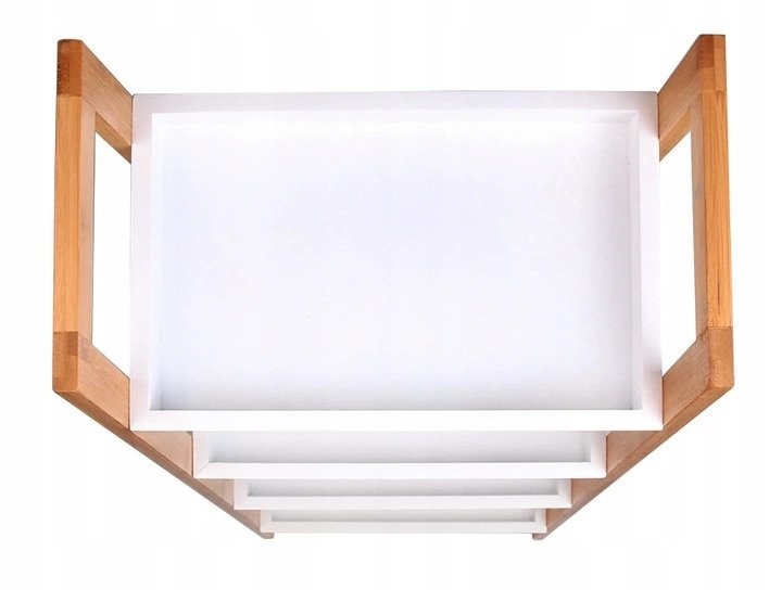 Boekenkast wit - 4 schappen schuin - 36,5 x 34,5 x 98 cm