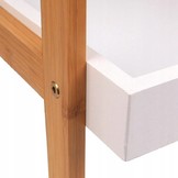 Boekenkast wit - 4 schappen schuin - 36,5 x 34,5 x 98 cm