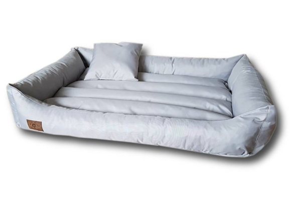 Hondenbed 120 x 90 cm - grijs - hondenkussen - waterdicht