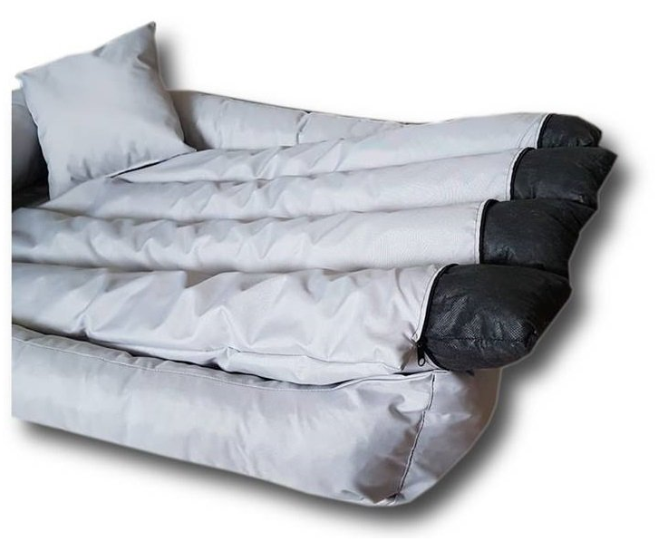 Hondenbed 120 x 90 cm - grijs - hondenkussen - waterdicht