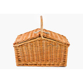 Picknickmand 4-persoons met servies & thermotas - licht riet