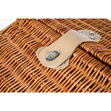 Picknickmand 4-persoons met servies & thermotas - licht riet