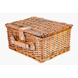 Picknickmand 4-persoons met servies & thermotasPicknickmand 4-persoons met servies & thermotas - donker riet