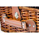 Picknickmand 4-persoons met servies & thermotasPicknickmand 4-persoons met servies & thermotas - donker riet