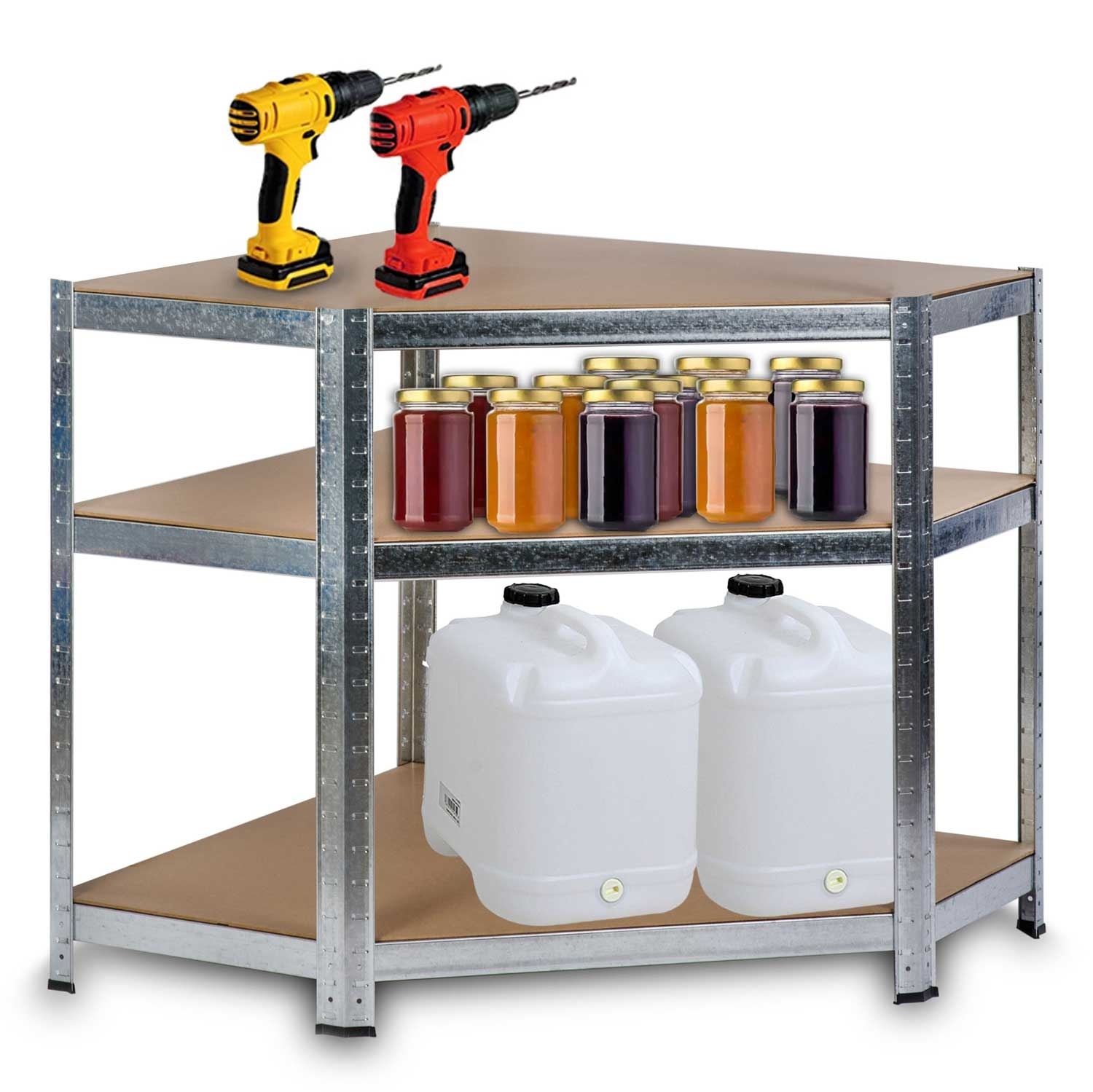 Stellingkast  - 180 x 90 x 40 cm - hoekstellingkast 5 schappen