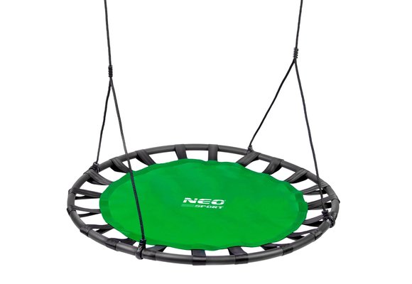 Nestschommel 120 cm groen -  tot 150 kg - met polyester touwen