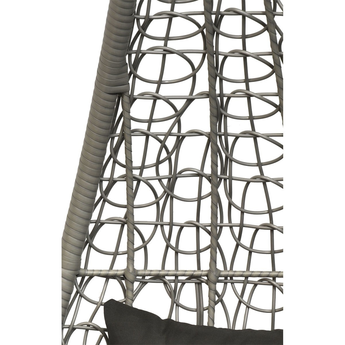 Hangstoel schommelstoel met frame - zwart met grijs - inc kussens