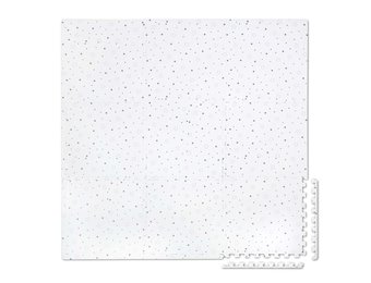 Speelmat puzzelmat - 150 x 150 cm - wit met sterren - 9-delig
