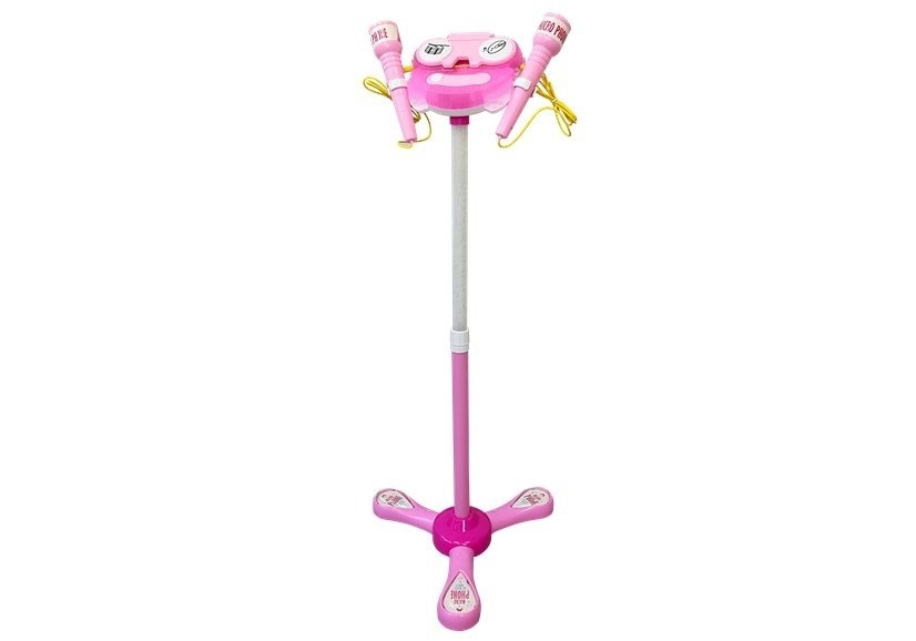 Speelgoed Karaoke set met Roze microfoons & statief