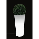 Bloempot met led verlichting 80 cm hoog – wit