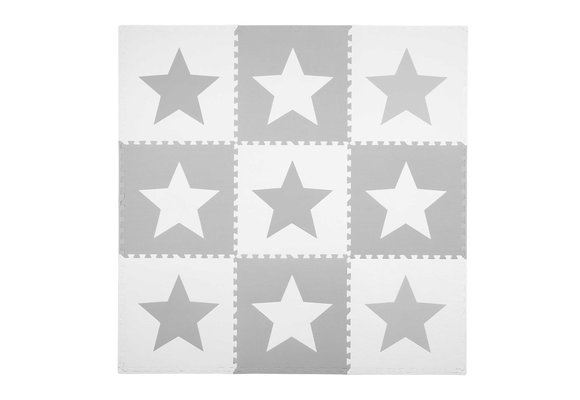 Puzzel speelmat 180 x 180 cm – 9 foam tegels met Sterren