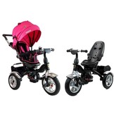 Driewieler kinderwagen roze - met zonnevizier