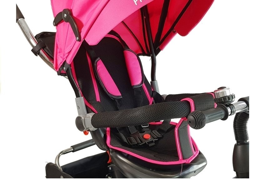 Driewieler kinderwagen roze - met zonnevizier