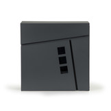 Brievenbus 36,5 x 37 cm – antraciet - met krantenvak