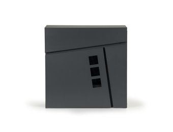 Brievenbus 36,5 x 37 cm – antraciet - met krantenvak