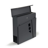 Brievenbus 36,5 x 37 cm – antraciet - met krantenvak