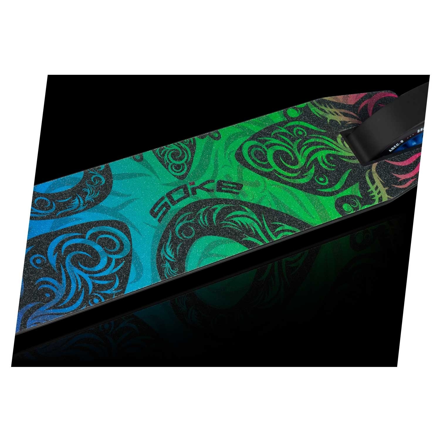 Soke Evo stuntstep Black Rainbow - race step - 360º stuur