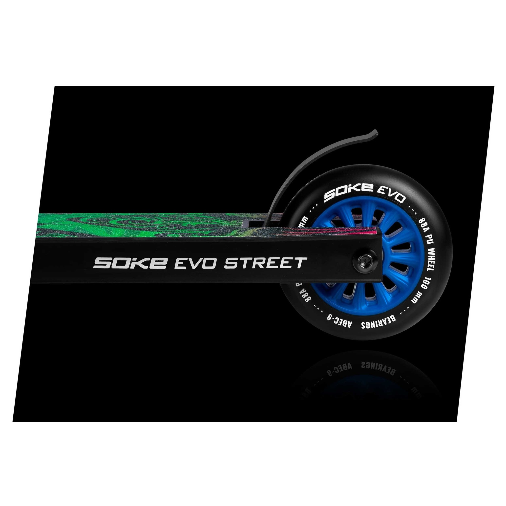 Soke Evo stuntstep Black Rainbow - race step - 360º stuur